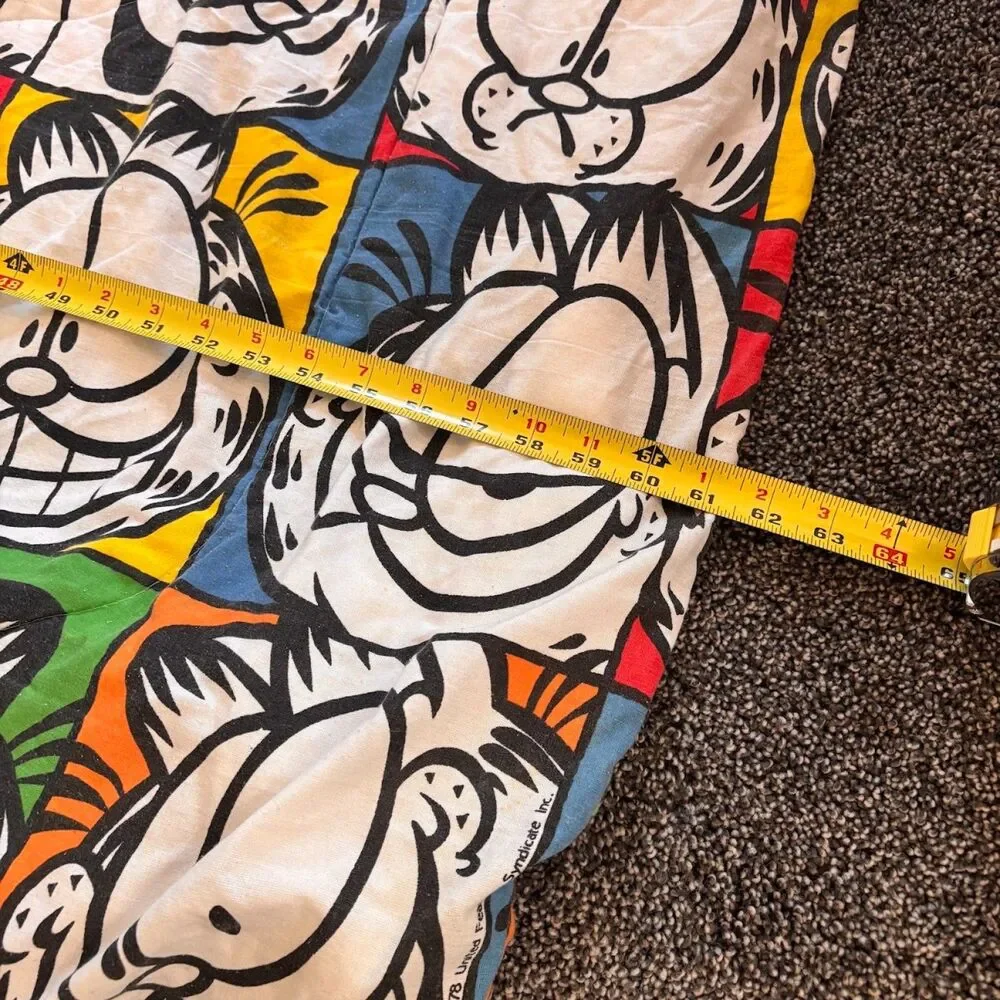 Vintage Pure GARFIELD Twin Franco Comforter Andy Warhol Colorblock Style